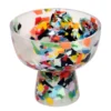 Casa Padrino Luxus Schale Mehrfarbig Ø 25 x H. 23 cm - Hohe runde Deko Schale aus Kunstharz in transparenter Konfetti Optik - Luxus Deko Accessoires