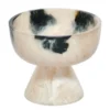 Casa Padrino Luxus Schale Schwarz / Cremeweiß Ø 15 x H. 13 cm - Kleine runde Deko Schale aus Kunstharz in transparenter Optik - Luxus Deko Accessoires