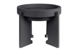 Casa Padrino Luxus Schale Schwarz 34,5 x 34,5 x H. 25 cm - Hohe Deko Schale aus Steingut mit Black Diamond Glasur - Luxus Deko Accessoires