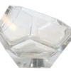 Casa Padrino Luxus Schale Ø 14,5 x H. 11,5 cm - Deko Schale aus massivem Klarglas mit facettiertem Diamant-Schliff - Luxus Deko Accessoires