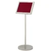Casa Padrino Luxus Schild Ständer in Titanium Silber, Höhe 110 cm, Display 40 x 30 cm