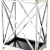 Casa Padrino Luxus Schirmständer Silber / Messingfarben / Schwarz 41,5 x 26,5 x H. 58 cm - Luxus Accessoires