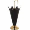 Casa Padrino Luxus Schirmständer Schwarz / Gold H. 66 cm - Luxus Accessoires