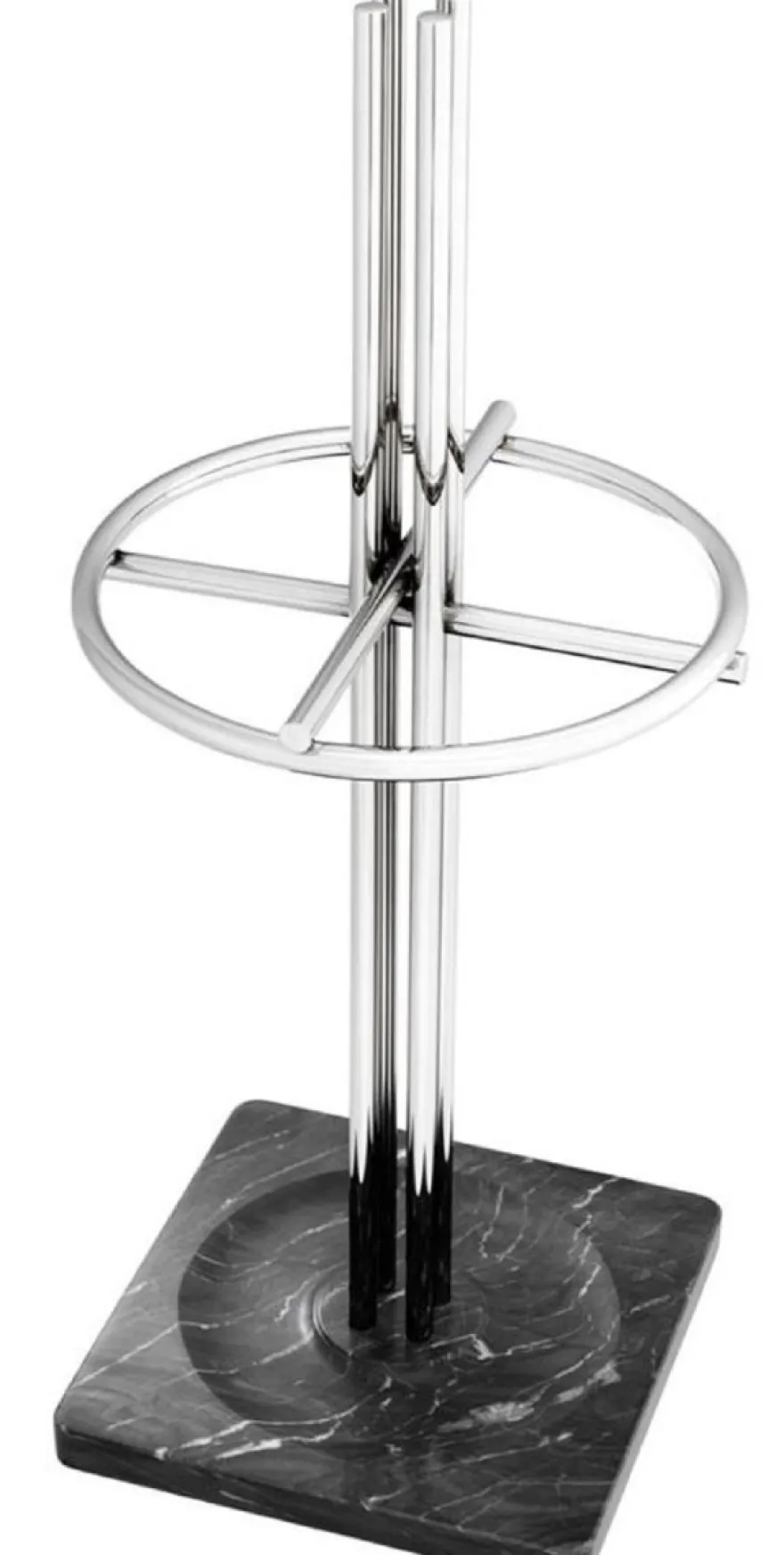 Casa Padrino Luxus Schirmständer Silber / Schwarz Ø 34 x H. 80 cm - Luxus Accessoires