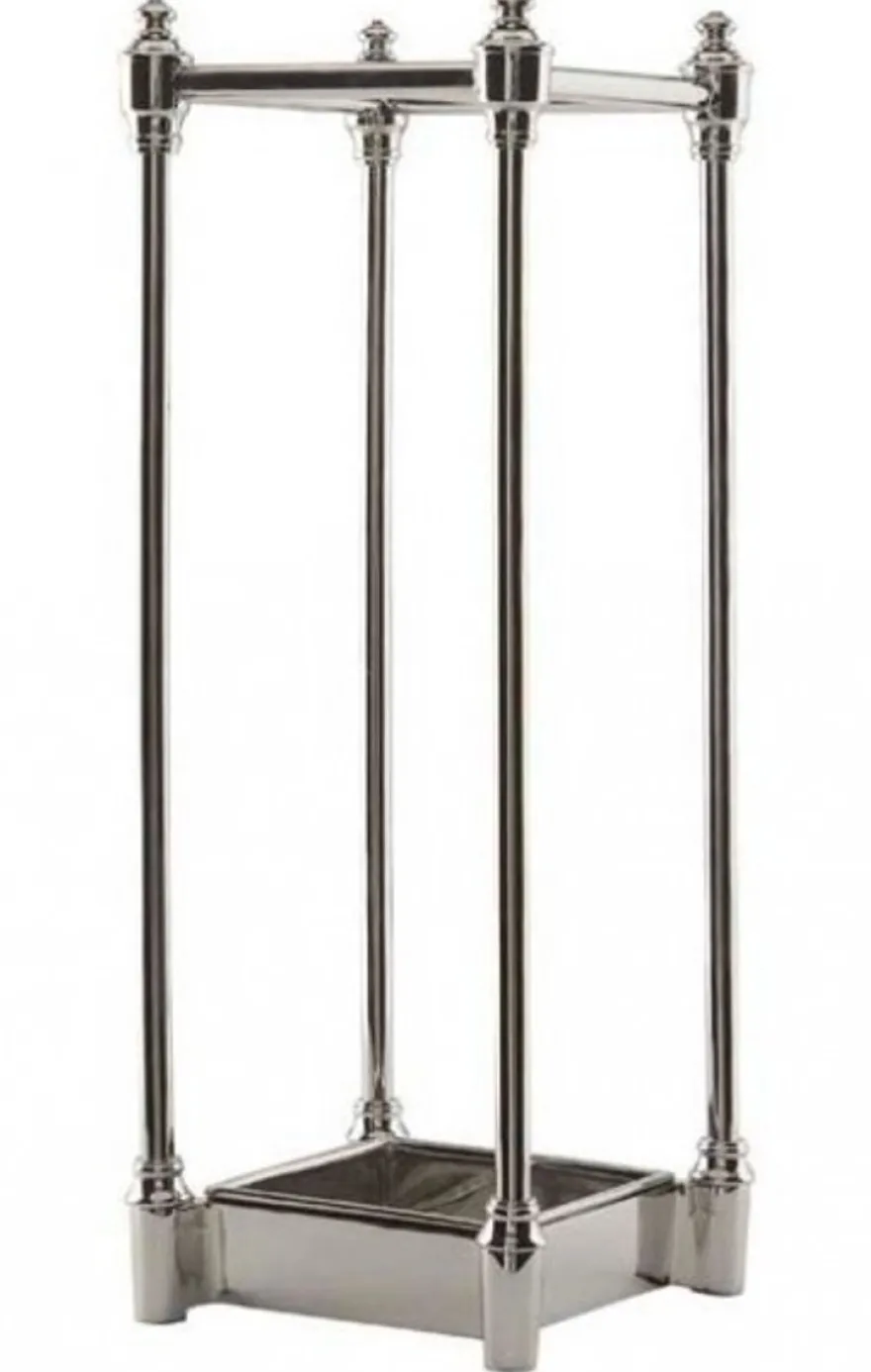 Casa Padrino Luxus Schirmständer im edlen Nickel Finish, 60 x 22 x 22 cm