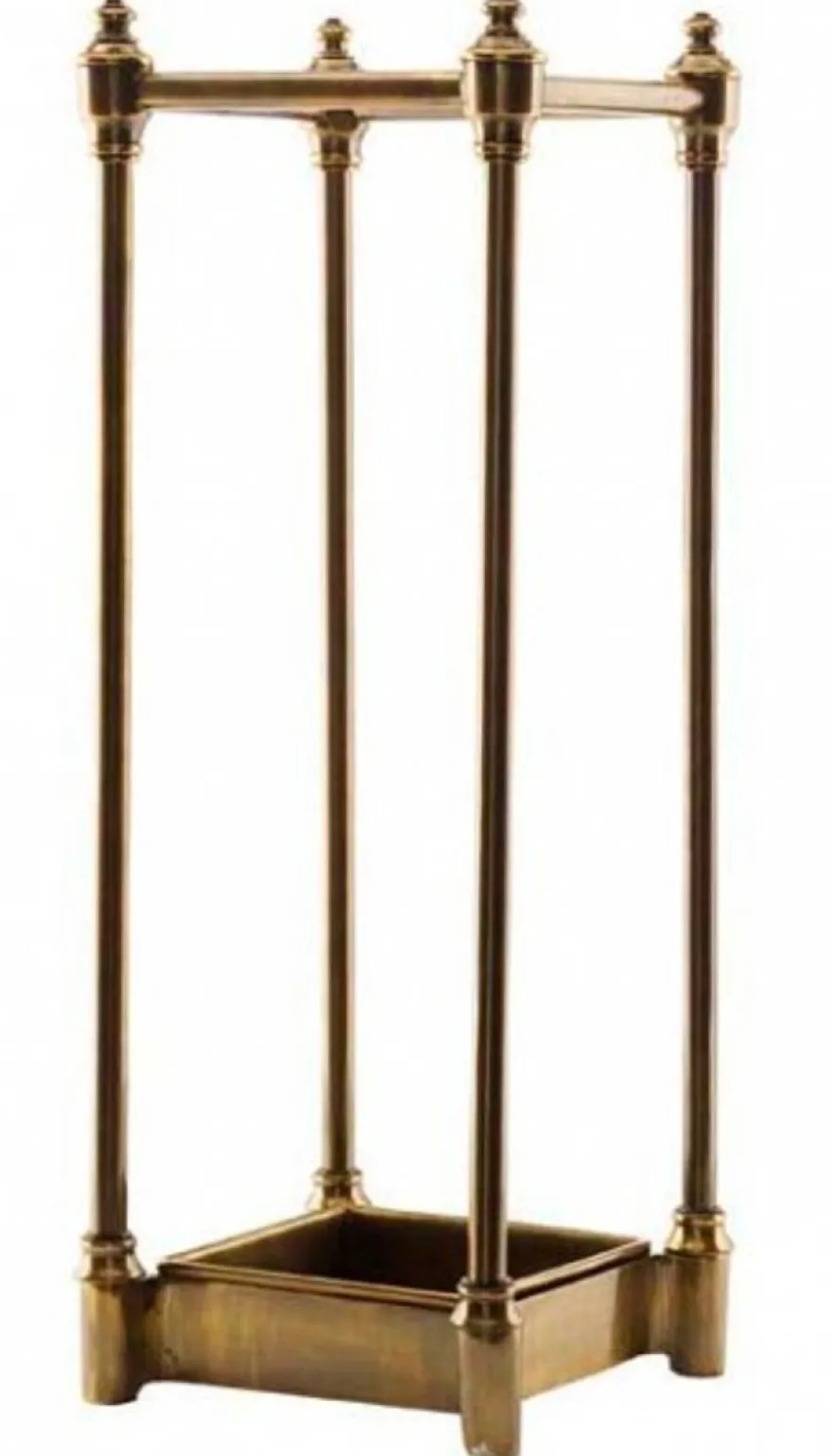 Casa Padrino Luxus Schirmständer im Antique Brass Finish - Messingfarben - 22 x 22 x 60 cm