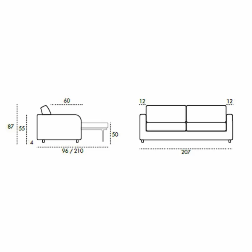 Casa Padrino Luxus Schlafsofa Grau 207 cm - Ausklappbares Wohnzimmer Sofa