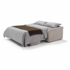 Casa Padrino Luxus Schlafsofa Grau 207 cm - Ausklappbares Wohnzimmer Sofa