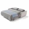 Casa Padrino Luxus Schlafsofa Hellgrau 222 cm - Ausklappbares Wohnzimmer Sofa