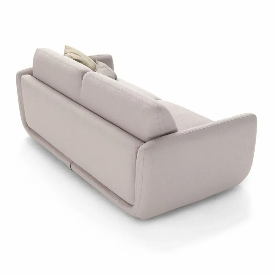 Casa Padrino Luxus Schlafsofa Hellgrau 222 cm - Ausklappbares Wohnzimmer Sofa