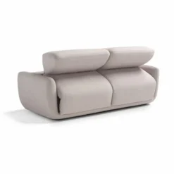 Casa Padrino Luxus Schlafsofa Hellgrau 222 cm - Ausklappbares Wohnzimmer Sofa