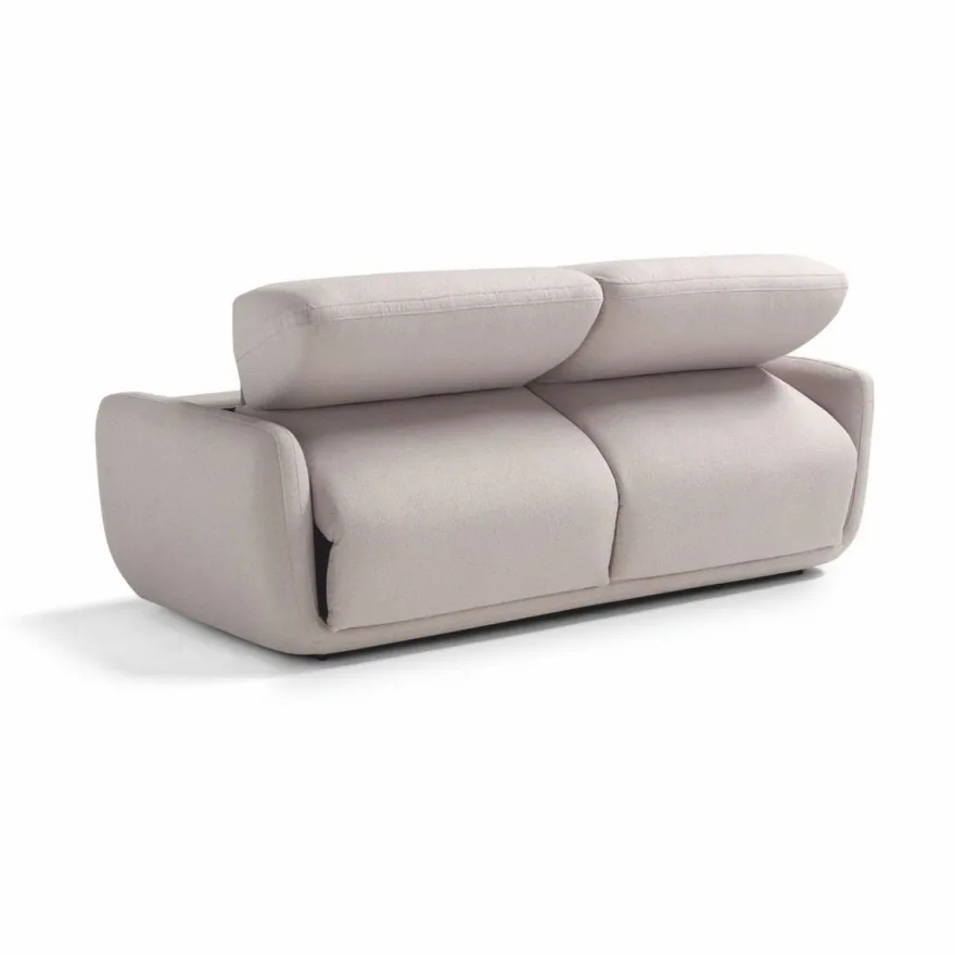 Casa Padrino Luxus Schlafsofa Hellgrau 222 cm - Ausklappbares Wohnzimmer Sofa