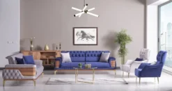 Casa Padrino Luxus Schlafsofa Grau / Braun / Gold 232 x 92 x H. 85 cm - Wohnzimmer Sofa mit 2 Kissen - Luxus Wohnzimmer Möbel