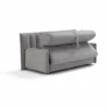 Casa Padrino Luxus Schlafsofa Grau 220 cm - Ausklappbares Wohnzimmer Sofa