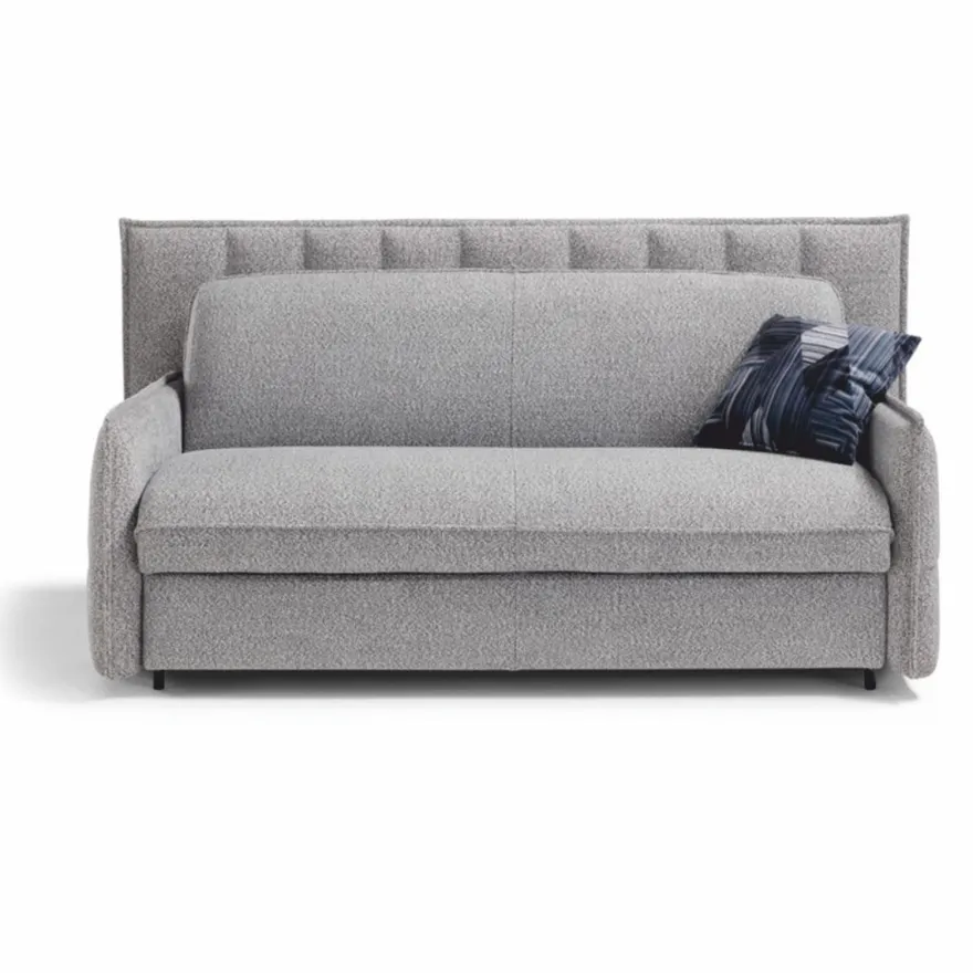 Casa Padrino Luxus Schlafsofa Grau 220 cm - Ausklappbares Wohnzimmer Sofa