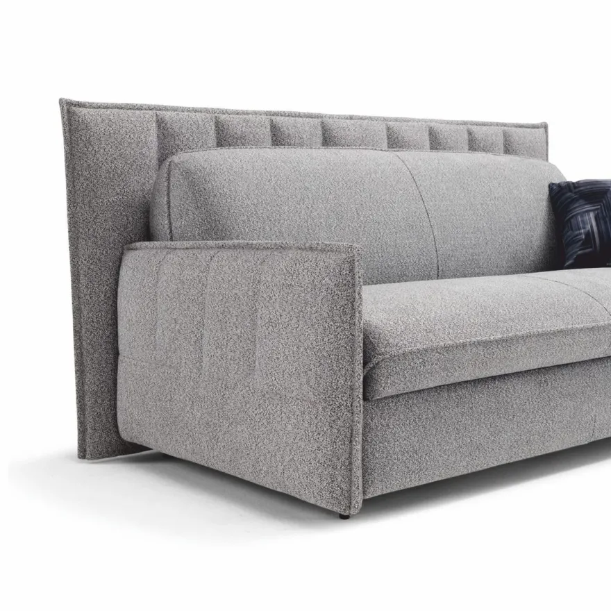 Casa Padrino Luxus Schlafsofa Grau 220 cm - Ausklappbares Wohnzimmer Sofa