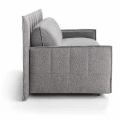 Casa Padrino Luxus Schlafsofa Grau 220 cm - Ausklappbares Wohnzimmer Sofa