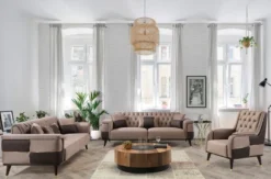 Casa Padrino Luxus Schlafsofa Braun / Dunkelbraun / Gold 225 x 94 x H. 83 cm - Modernes Wohnzimmer Sofa - Wohnzimmer Möbel