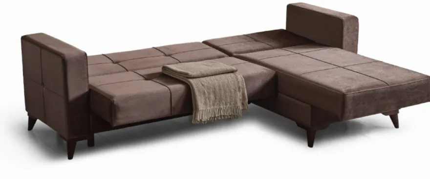Casa Padrino Luxus Schlafsofa Dunkelbraun 243 x 150 x H. 83 cm - Modernes Wohnzimmer Sofa mit 2 Kissen - Wohnzimmer Möbel
