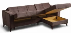 Casa Padrino Luxus Schlafsofa Dunkelbraun 243 x 150 x H. 83 cm - Modernes Wohnzimmer Sofa mit 2 Kissen - Wohnzimmer Möbel