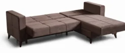 Casa Padrino Luxus Schlafsofa Dunkelbraun 243 x 150 x H. 83 cm - Modernes Wohnzimmer Sofa mit 2 Kissen - Wohnzimmer Möbel