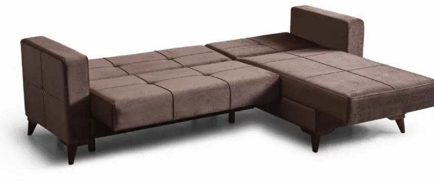Casa Padrino Luxus Schlafsofa Dunkelbraun 243 x 150 x H. 83 cm - Modernes Wohnzimmer Sofa mit 2 Kissen - Wohnzimmer Möbel