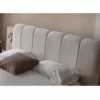 Casa Padrino Luxus Schlafzimmer Set Weiß / Grau - 1 Doppelbett & 2 Nachttische