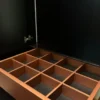 Casa Padrino Luxus Schlafzimmerschrank Schwarz / Kupfer 280 x 62 x H. 238 cm - Massivholz Kleiderschrank mit 6 Türen - Schlafzimmer Möbel - Hotel Möbel - Luxus Möbel
