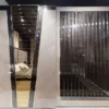 Casa Padrino Luxus Schlafzimmerschrank Grau / Schwarz / Gold - Moderner verspiegelter Kleiderschrank mit 2 Schiebetüren - Luxus Schlafzimmer & Hotel Möbel