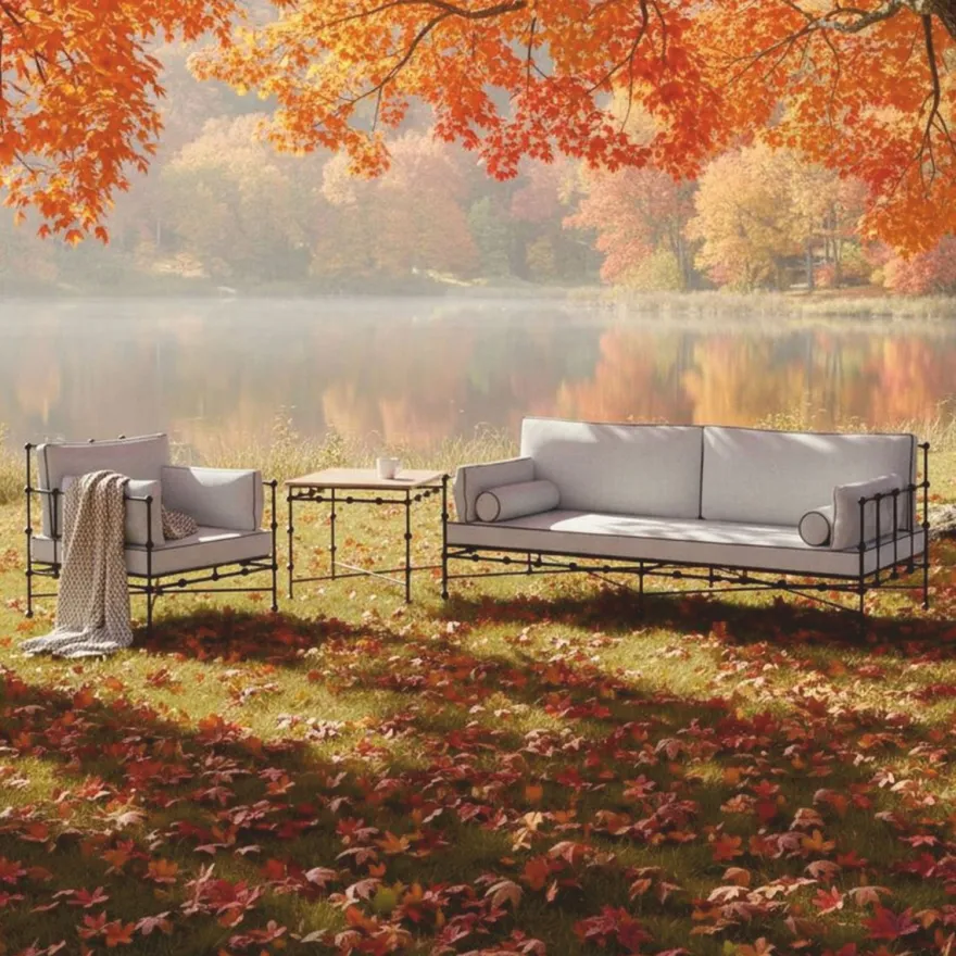 Casa Padrino Luxus Schmiedeeisen Sofa Schwarz / Grau 245 cm - Hotel & Garten Sofa