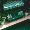 Casa Padrino Luxus Schmiedeeisen Sofa Grün / Schwarz 240 cm - Hotel & Garten Sofa