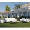 Casa Padrino Luxus Schmiedeeisen Sessel Schwarz / Weiß - Hotel & Garten Sessel