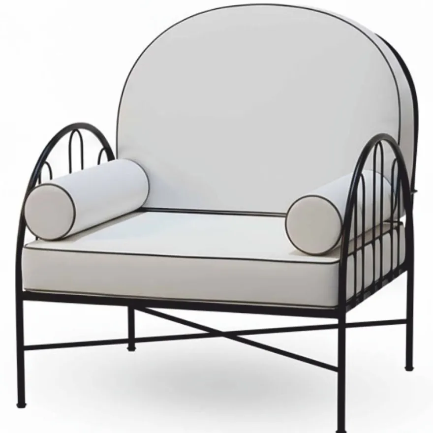 Casa Padrino Luxus Schmiedeeisen Sessel Grau / Schwarz - Hotel & Garten Sessel