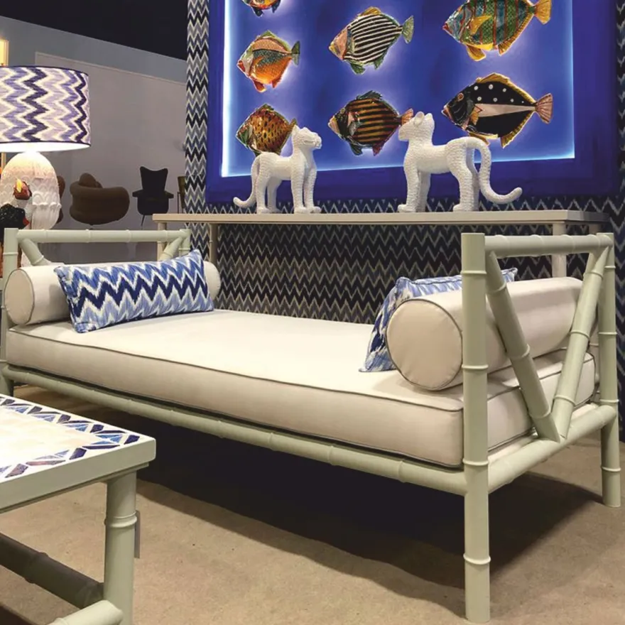 Casa Padrino Luxus Schmiedeeisen Sofa Grau / Beige 200 cm - Hotel & Garten Sofa