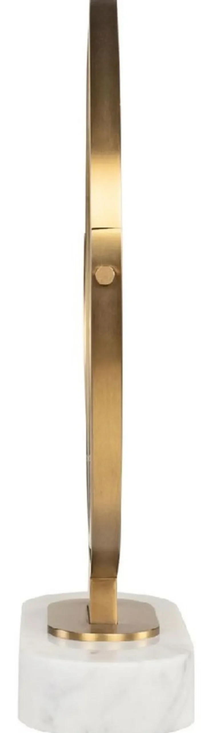 Casa Padrino Luxus Schminkspiegel Gold / Weiß H. 51 cm - Schminktisch Spiegel