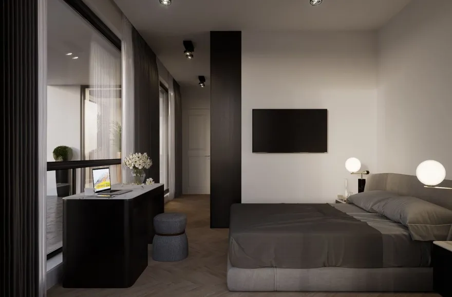 Casa Padrino Luxus Schminktisch mit 3 Schubladen und ausklappbarem Spiegel Schwarz / Weiß 120 x 50 x H. 76 cm - Luxus Badezimmer Möbel - Hotel Möbel