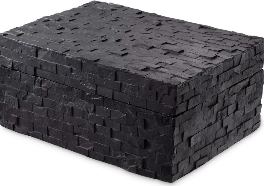 Casa Padrino Luxus Schmuckkasten Schwarz 28,5 x 22 x H. 13 cm - Schmuckschatulle - Aufbewahrungsbox - Luxus Accessoires - Deko Accessoires - Luxus Qualität