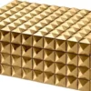 Casa Padrino Luxus Schmuckschatulle / Schmuckkasten mit Deckel Gold 28 x 21 x H. 10 cm - Luxus Accessoires