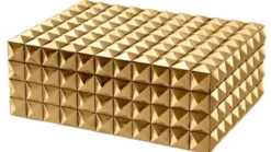 Casa Padrino Luxus Schmuckschatulle / Schmuckkasten mit Deckel Gold 28 x 21 x H. 10 cm - Luxus Accessoires