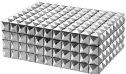 Casa Padrino Luxus Schmuckschatulle / Schmuckkasten mit Deckel Silber 28 x 21 x H. 10 cm - Luxus Qualität