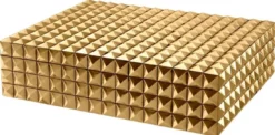 Casa Padrino Luxus Schmuckschatulle / Schmuckkasten mit Deckel Gold 40 x 30 x H. 10 cm - Luxus Accessoires