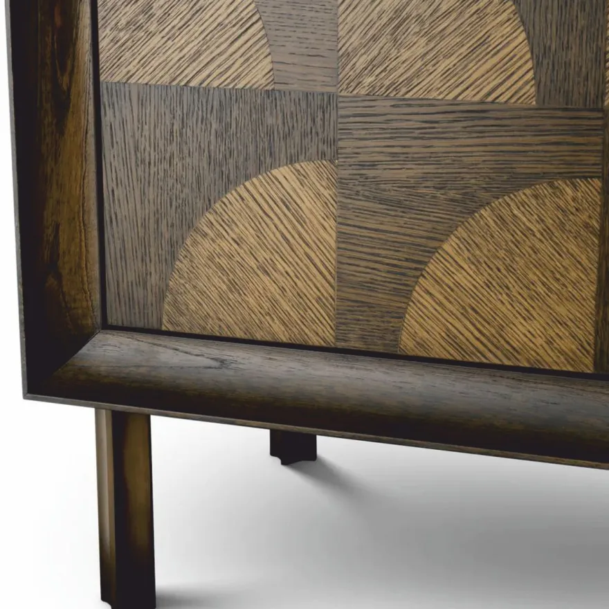 Casa Padrino Luxus Schrank mit 2 Türen Braun H. 170 cm - Luxus Möbel