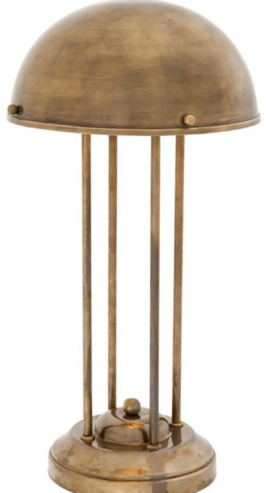 Casa Padrino Luxus Schreibtischleuchte Vintage Messingfarben Ø 26,5 x H. 50 cm - Luxus Qualität