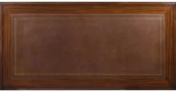 Casa Padrino Luxus Schreibtisch mit Tür und 6 Schubladen Braun / Silber 160 x 80 x H. 79 cm - Büromöbel
