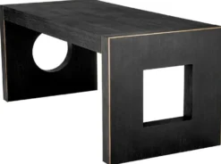 Casa Padrino Luxus Schreibtisch mit 3 Schubladen Schwarzgrau / Bronze 180,5 x 80 x H. 76 cm - Bürotisch - Computertisch - Büro Möbel - Luxus Möbel - Luxus Einrichtung - Luxus Qualität