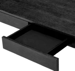 Casa Padrino Luxus Schreibtisch mit 3 Schubladen Schwarzgrau / Bronze 180,5 x 80 x H. 76 cm - Bürotisch - Computertisch - Büro Möbel - Luxus Möbel - Luxus Einrichtung - Luxus Qualität