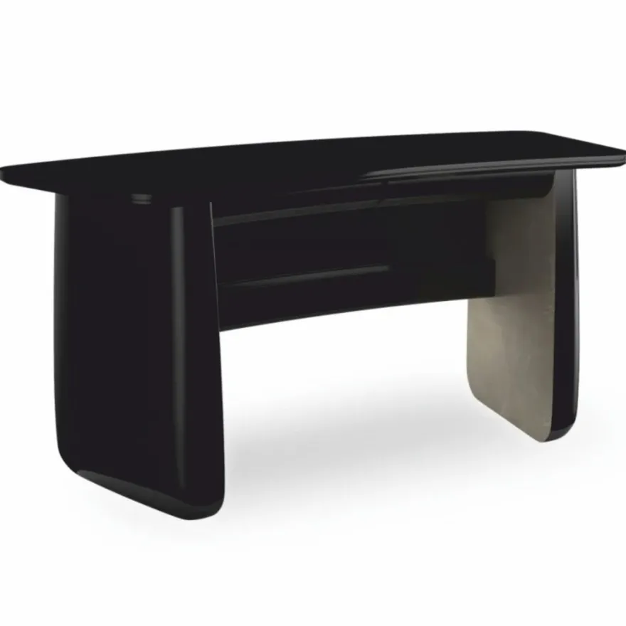 Casa Padrino Luxus Schreibtisch / Schminktisch Schwarz 155 cm - Luxus Möbel