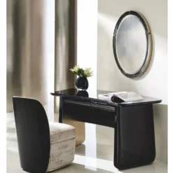 Casa Padrino Luxus Schreibtisch / Schminktisch Schwarz 155 cm - Luxus Möbel