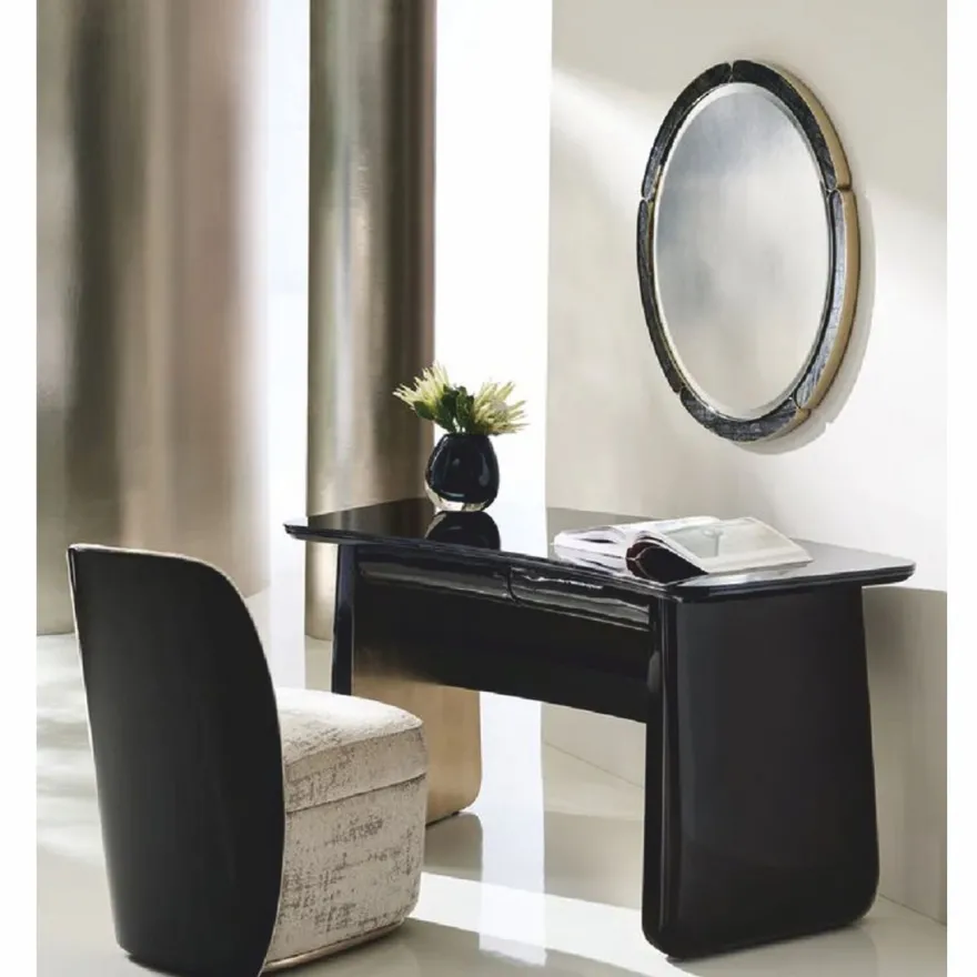 Casa Padrino Luxus Schreibtisch / Schminktisch Schwarz 155 cm - Luxus Möbel