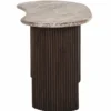 Casa Padrino Luxus Schreibtisch mit Marmorplatte Beige / Dunkelbraun 150 cm - Büro Möbel